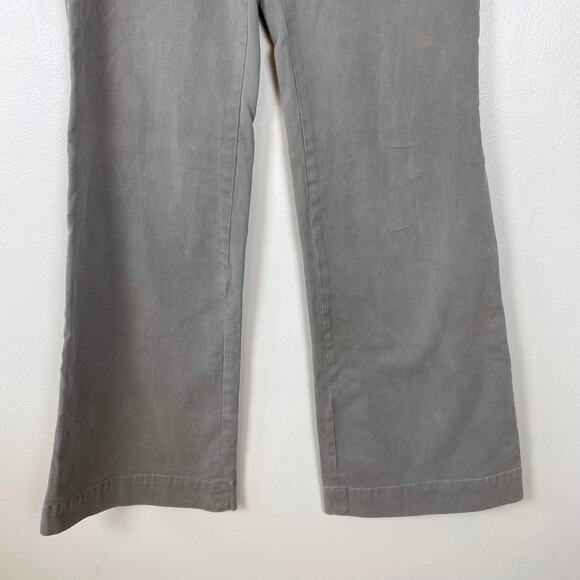 Elevenses Anthropologie Gray Wide Leg Pants Low Rise Button Detail Y2k Size 6 - Picture 3 of 8